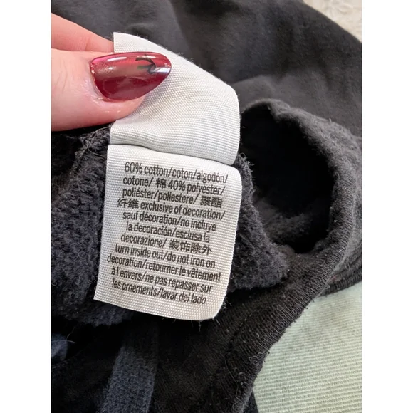 Victoria's Secret Pink Brand Black Jogger Sweatpants Elastic Waist Size Medium - Picture 4 of 10